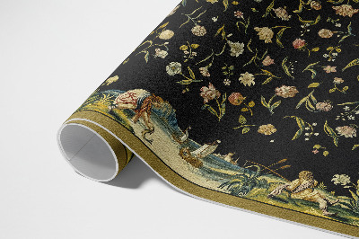 Dywan winylowy Rozsypana flora drobne kwiaty vintage