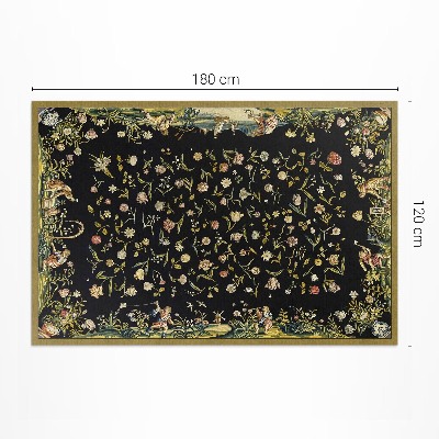 Dywan winylowy Rozsypana flora drobne kwiaty vintage