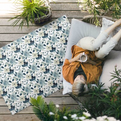 Dywan winylowy Malowane kwiaty regularny wzór floral