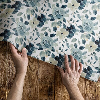 Dywan winylowy Malowane kwiaty regularny wzór floral