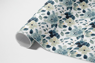 Dywan winylowy Malowane kwiaty regularny wzór floral