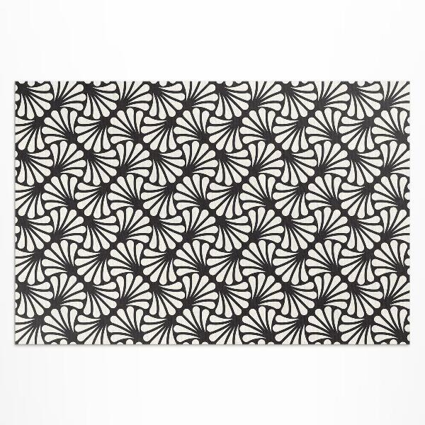 Dywan winylowy Geometria liście miłorzębu art deco glamour