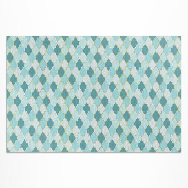 Dywan winylowy Błękitna mozaika ozdobne kafelki