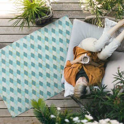 Dywan winylowy Błękitna mozaika ozdobne kafelki