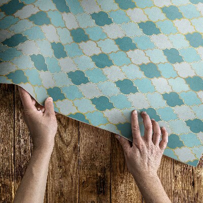 Dywan winylowy Błękitna mozaika ozdobne kafelki