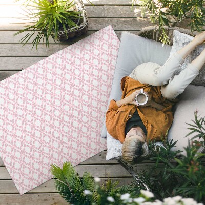 Dywan winylowy Pudrowo Różowa plecionka drobna mozaika