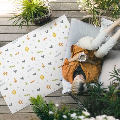 Dywan winylowy Pastelowe ikony i kształty styl boho