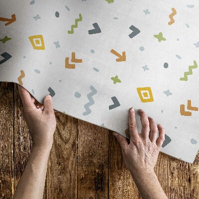 Dywan winylowy Pastelowe ikony i kształty styl boho