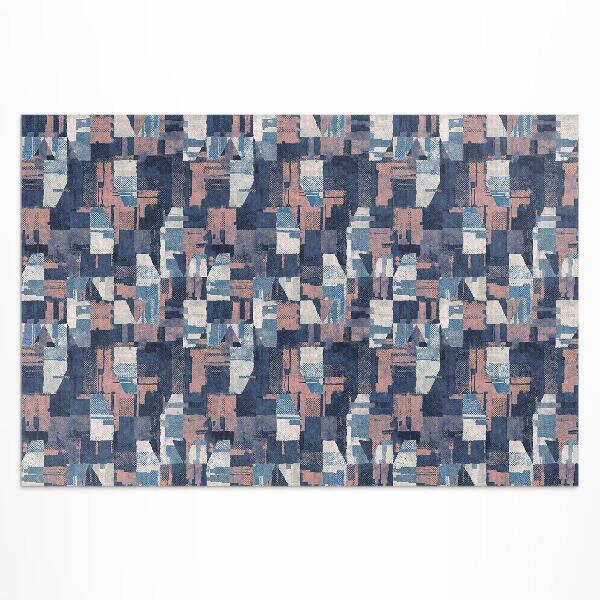 Dywan winylowy Abstrakcyjna mozaika w stylu vintage retro