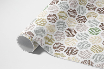 Dywan winylowy Wzorzyste heksagony pastelowe boho barwy