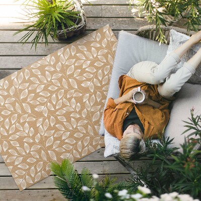 Dywan winylowy Boho linearne gałązki z liśćmi