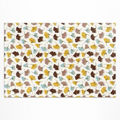 Dywan winylowy Pastelowe liście miłorzębu ilustracja boho
