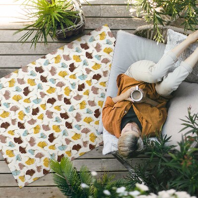 Dywan winylowy Pastelowe liście miłorzębu ilustracja boho