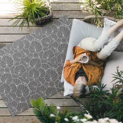 Dywan winylowy Linearne liście wzornictwo boho