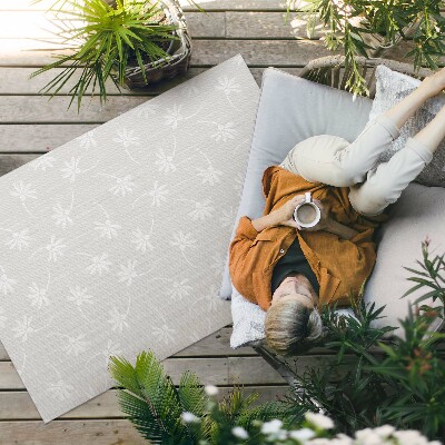 Dywan winylowy Delikatne Boho stokrotki na tkaninie