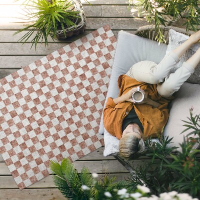 Dywan winylowy Marmurowa szachownica kamienna mozaika