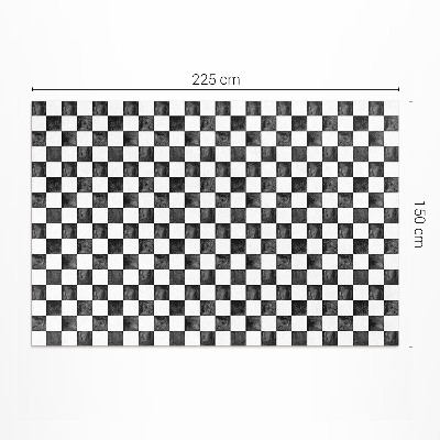 Dywan winylowy Kamienna szachownica monochromatyczna