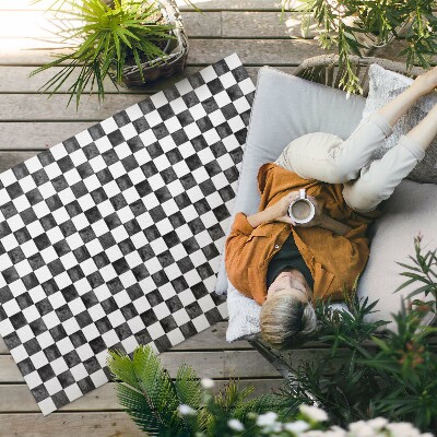 Dywan winylowy Kamienna szachownica monochromatyczna