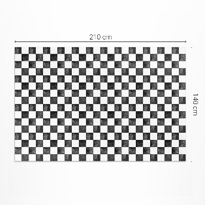 Dywan winylowy Kamienna szachownica monochromatyczna