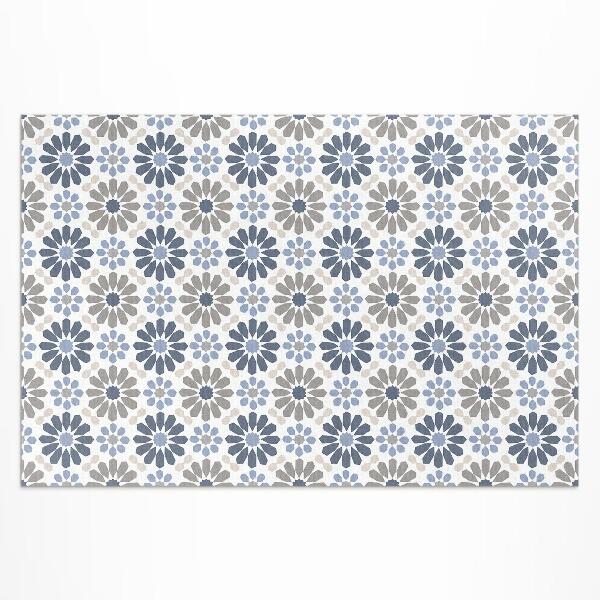 Dywan winylowy Pastelowe kwiaty delikatny wzór regularny