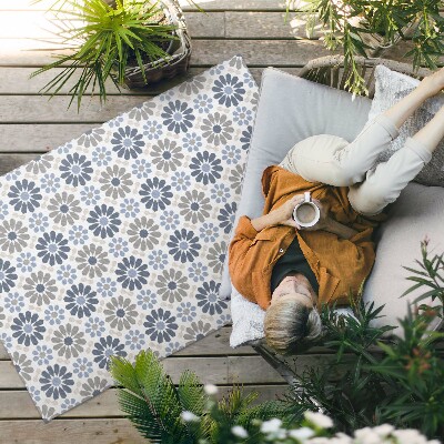 Dywan winylowy Pastelowe kwiaty delikatny wzór regularny