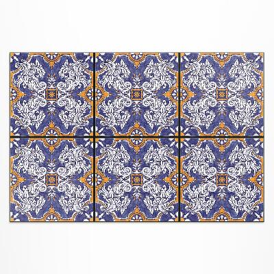 Dywan winylowy Stylowe płytki z roślinnymi ornamentami