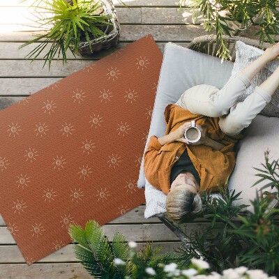 Dywan winylowy Wzór w słońca styl boho vintage