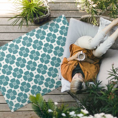 Dywan winylowy Kwiatowy wzór kafelek