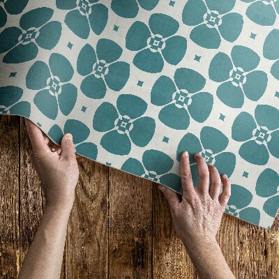 Dywan winylowy Kwiatowy wzór kafelek