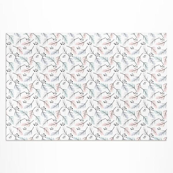 Dywan winylowy Pastelowe subtelne rośliny w stylu boho