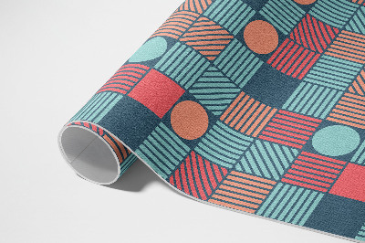 Dywan winylowy Retro vintage wzór geometryczny