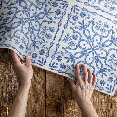 Dywan winylowy Dekoracyjne kafelki roślinne ornament