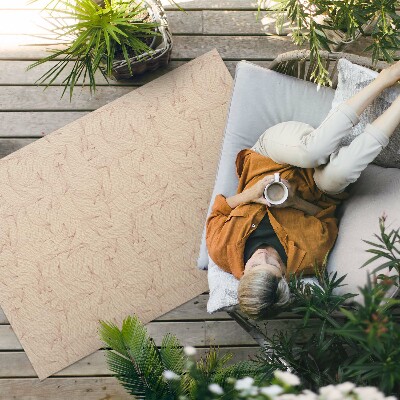 Dywan winylowy Linearne jesienne liście styl boho