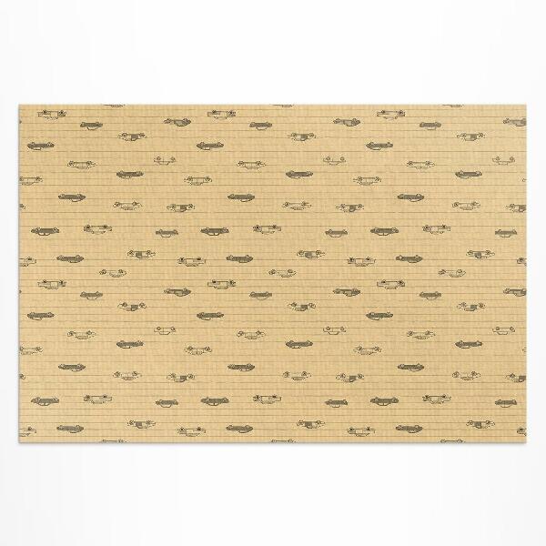 Dywan winylowy Stare retro vintage samochody