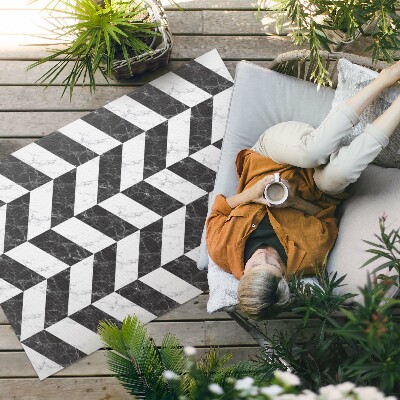 Dywan winylowy Monochromatyczna kamienna jodełka marmur