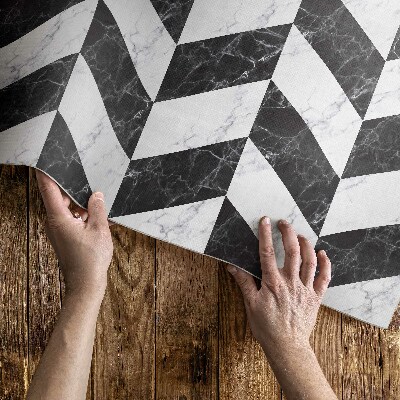 Dywan winylowy Monochromatyczna kamienna jodełka marmur