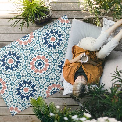 Dywan winylowy Kalejdoskop pastelowy wzór geometryczny