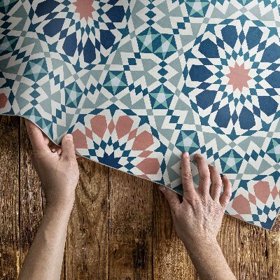 Dywan winylowy Kalejdoskop pastelowy wzór geometryczny