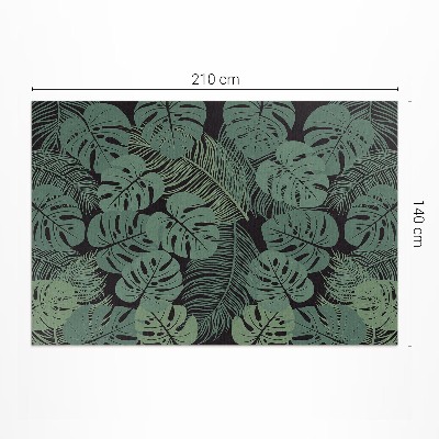 Dywan winylowy Ilustracja tropikalnych roślin monstera