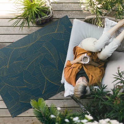 Dywan winylowy Linearne liście modny wzór