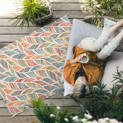 Dywan winylowy Kolorowe abstrakcyjne liście boho