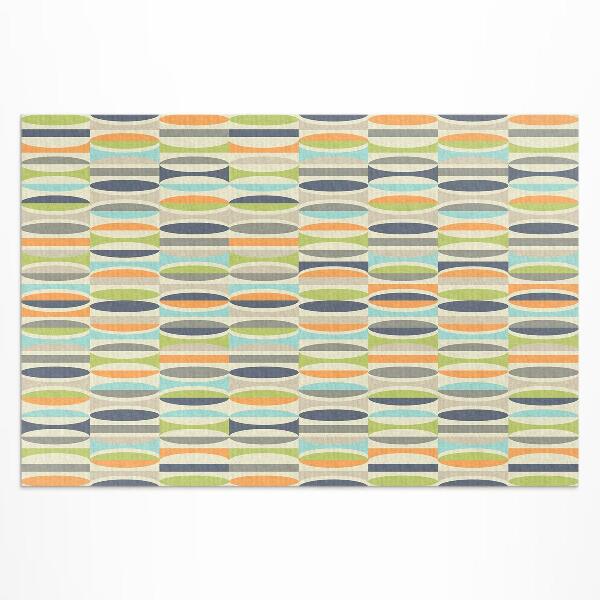 Dywan winylowy Abstrakcyjne elipsy w stylu retro
