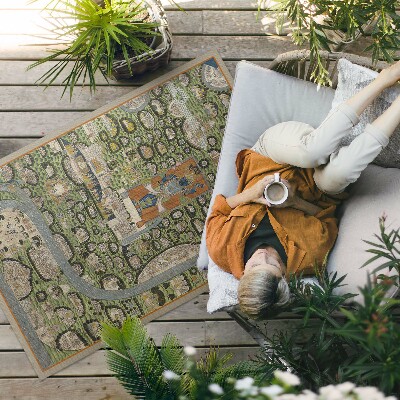 Dywan winylowy Indie z lotu ptaka