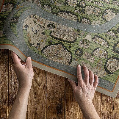 Dywan winylowy Indie z lotu ptaka