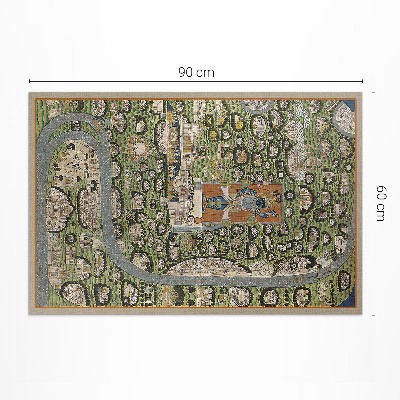 Dywan winylowy Indie z lotu ptaka