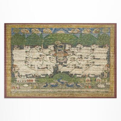 Dywan winylowy Kryszna z krowami gobelin