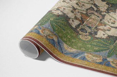 Dywan winylowy Kryszna z krowami gobelin