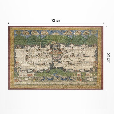 Dywan winylowy Kryszna z krowami gobelin