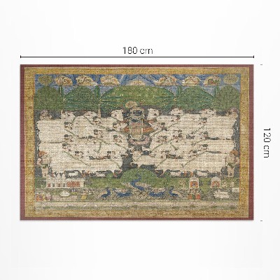 Dywan winylowy Kryszna z krowami gobelin