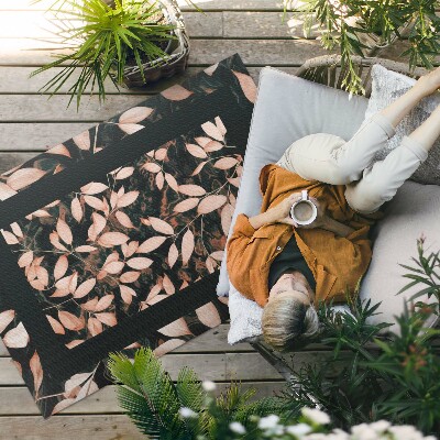 Dywan winylowy Motyw roślinny jesienne liście boho retro